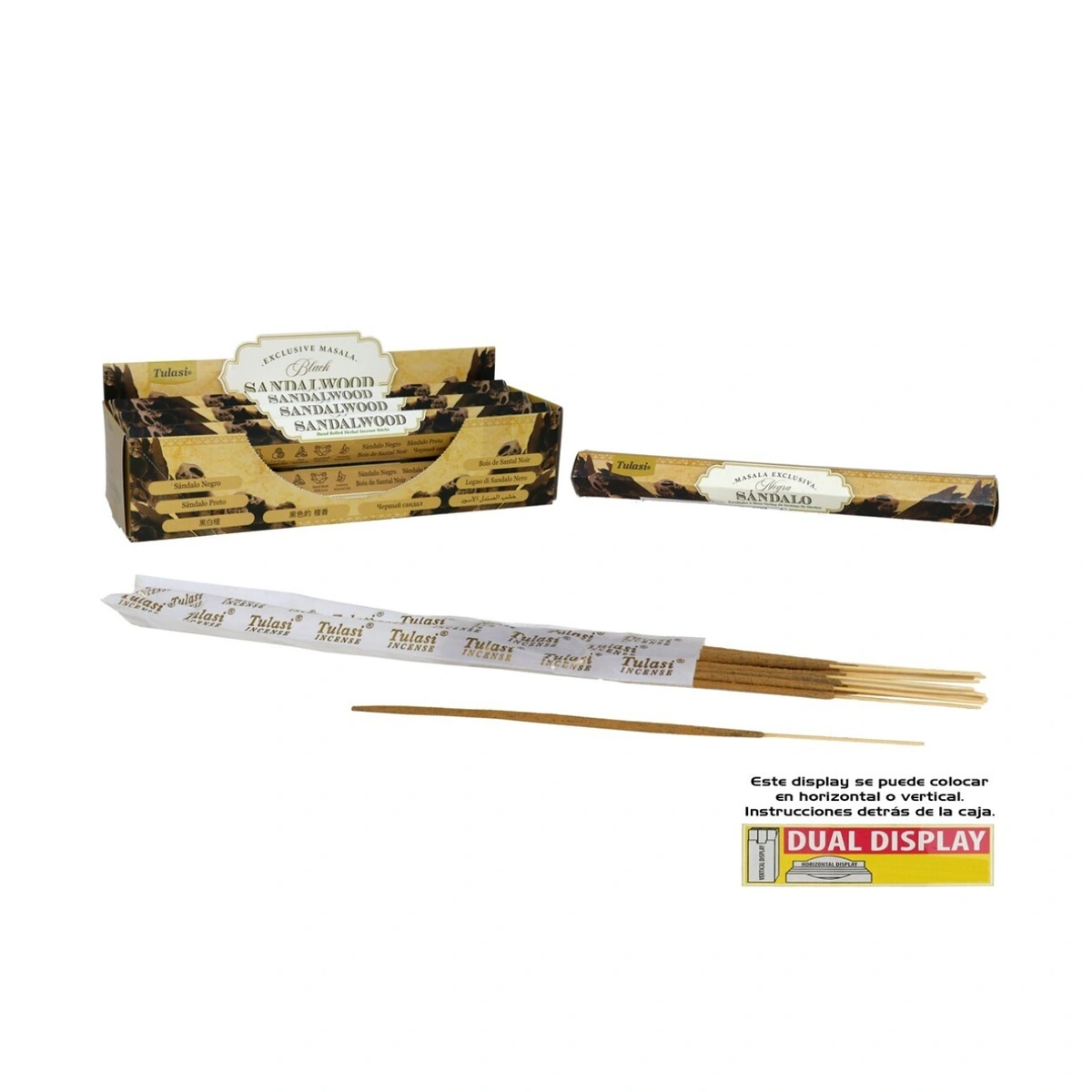 221899 GER – Ароматни пръчици – шестограм 15 бр. – TULASI BLACK SANDALWOOD - Image 1
